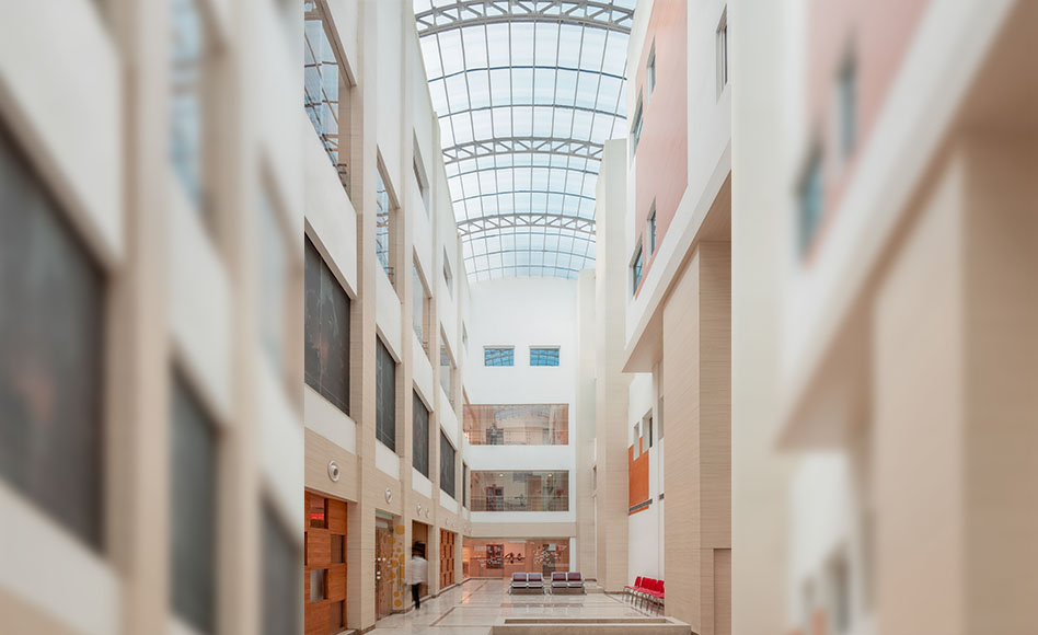 Interior view of QRG multispeciality hospital by CP Kukreja Architects